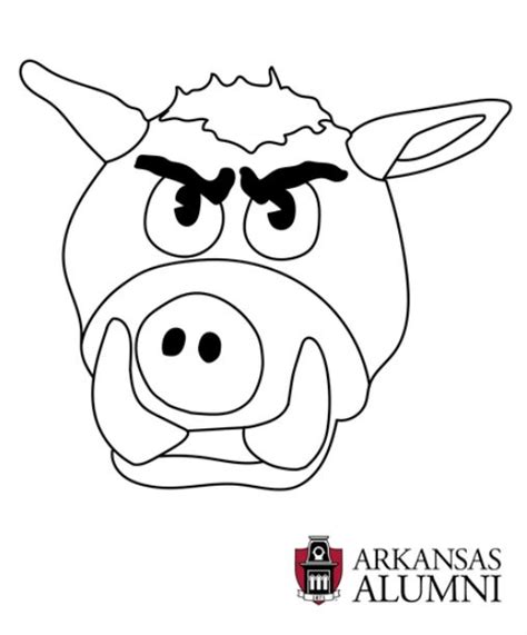 Arkansas Razorbacks Mascot Coloring Pages