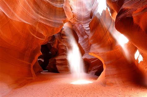 Rain Carved Navajo Sandstone In Antelope Canyon Arizona Usa R