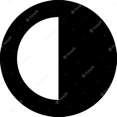 Contrast Interface Circular Symbol Half Black Half White Icons Free