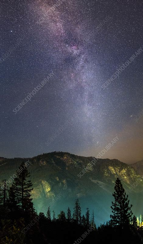 Milky Way Over Yosemite National Park Stock Image C0450653