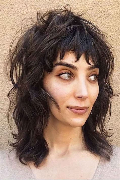 31 Low Maintenance Shaggy Haircuts With Bangs For Busy And Trendy Women Thick Hair Styles Medium