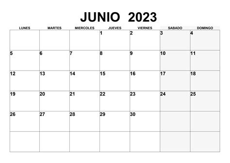 Calendario Junio 2023 Para Imprimir Icalendario Net G