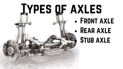 Types Of Axles Front Axle Rear Axles And Stub Axle Working