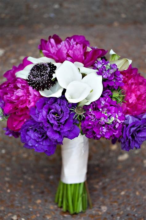 Purplemagenta Bouquet Wedding Flower Design Flower Designs Wedding