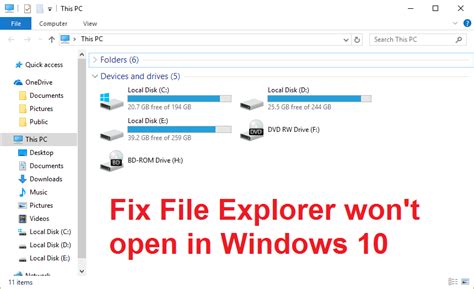 Fix File Explorer Wont Open In Windows 10 Troubleshooter