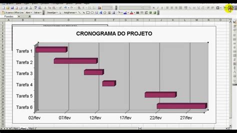 Gest O De Projetos Cronograma Em Excel Youtube