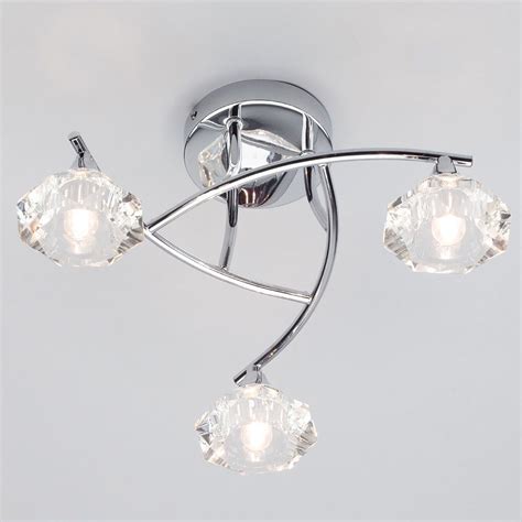 Edvin 3 light bathroom semi flush ceiling light