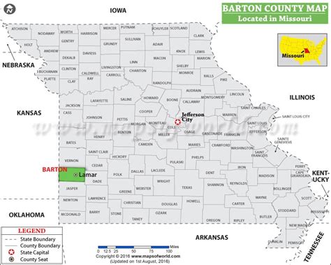 Barton County Map Missouri