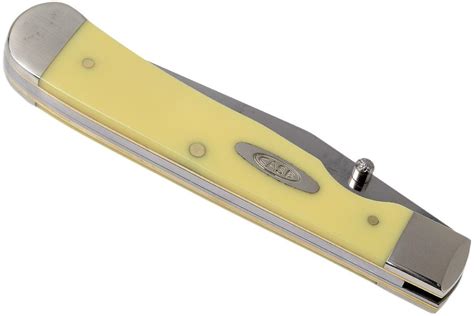 Case Trapperlock Yellow Synthetic L Cv Pocket Knife
