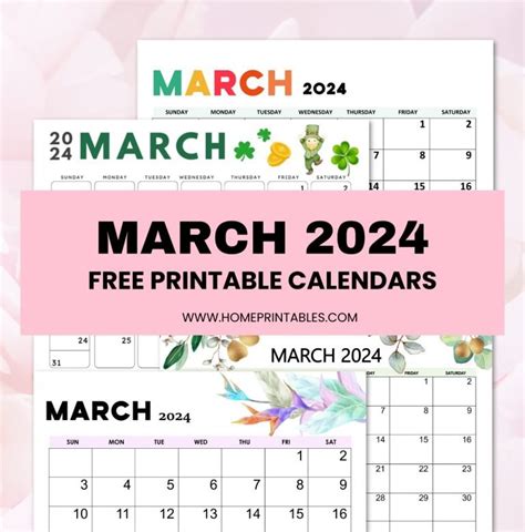 March 2024 Calendar Templates 18 Cute Free Printables