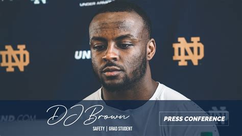 Video S DJ Brown On Returning To Notre Dame Personal Goals Offseason Mentality Irish