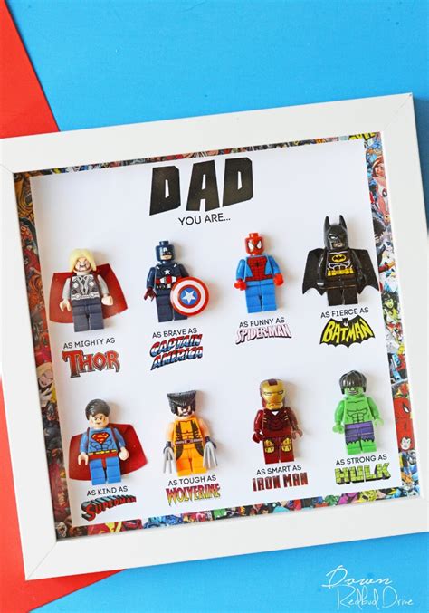 Diy Fathers Day Superhero Shadowbox Free Printable