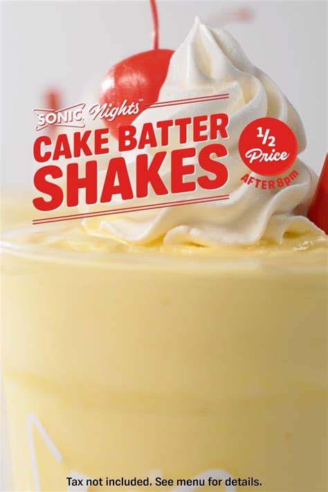 Cake Batter Milkshake Sonic Adrien Dunne