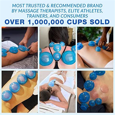 Lure Essentials Edge Cupping Set Ultra Clear Blue Silicone Cupping Therapy Set For Cellulite