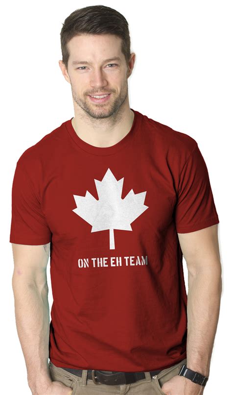 Canada On The Eh Team T Shirt Funny Canadian Shirts Ebay