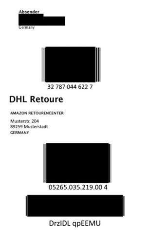 Deutsche post dhl niederlassung betrieb duisburg. Retoure DHL,welcher Barcode? (Amazon, Post, Paket)