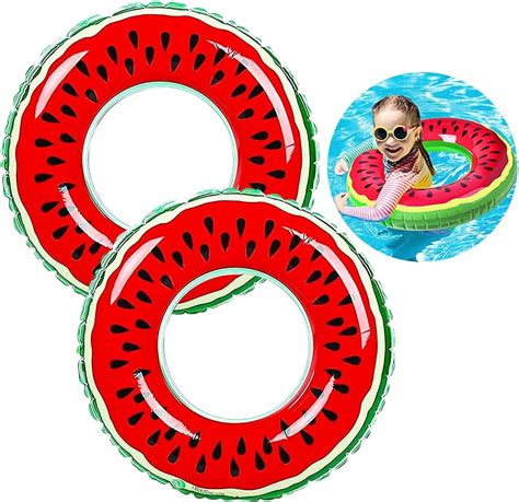 Ksopsdey Inflatable Watermelon Float Inflatable Pool Floats 33″ Inflatable Swim Tubes Pool