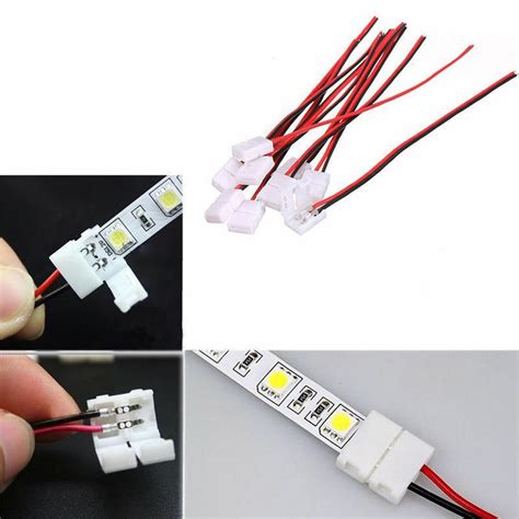 Pcs Pcb Cable Pin Led Strip Connector Single Color