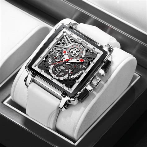 Lige 8935 Luxury Quartz Square Sports Watch Lige Watches