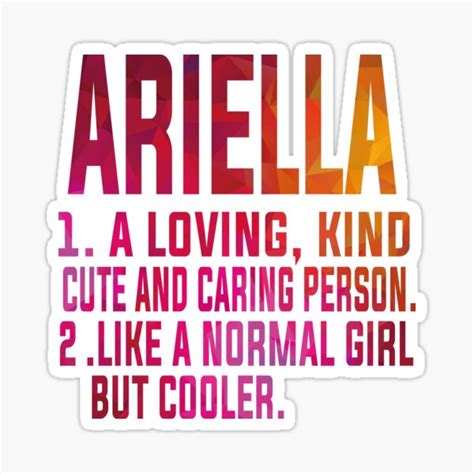 definition of ariella in watercolor sticker by overshift redbubble