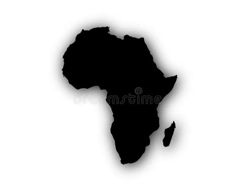Map Of Africa With Shadow Stock Vector Illustration Of Continent