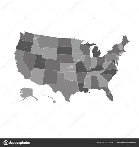 Mapa Vectorial De Estados Unidos Mapa De Estados Unidos En La Paleta