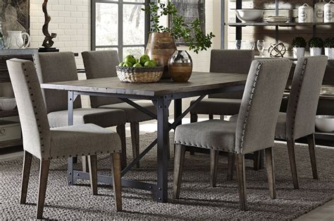 Special price (2) free home delivery. Caldwell Dining Brown Trestle Dining Room Set from Liberty ...