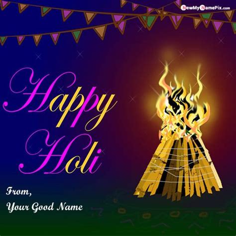 Online My Name Picture 2024 Happy Holi Greeting Card Editing