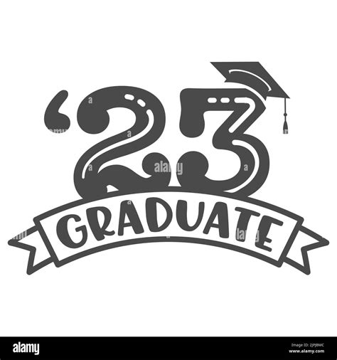 Class Of 2023 Graduation Graduating Senior Class Of 2023 Stock Vector