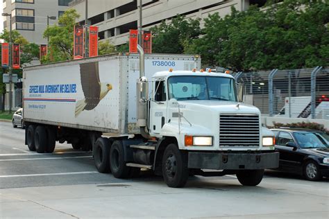 Usps Mack Truck Delivering The Mail In Downtown Baltimore Flickr