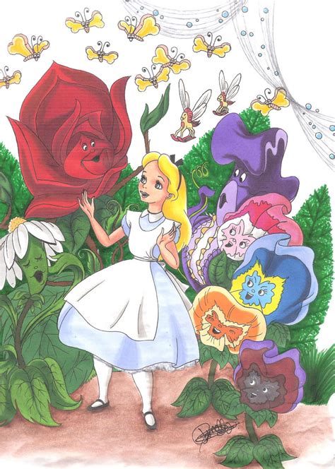Garden Of Singing Flowers Alice In Wonderland By Loloow On Deviantart