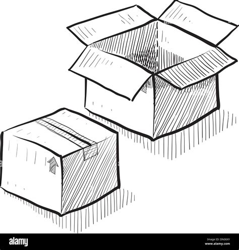 Cardboard Box Sketch High Resolution Stock Photography And Images Alamy