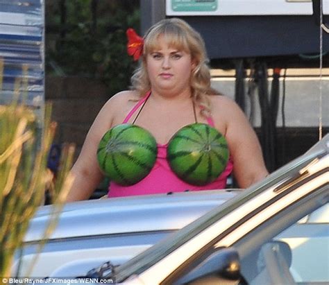 Rebel Wilson Shows Off Her Makeshift Fruity Bikini As She Teams Up With Ashley Tisdale For Her