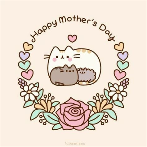 Happy Mothers Day Pusheen Cute Mothers Day Drawings Pusheen Cat