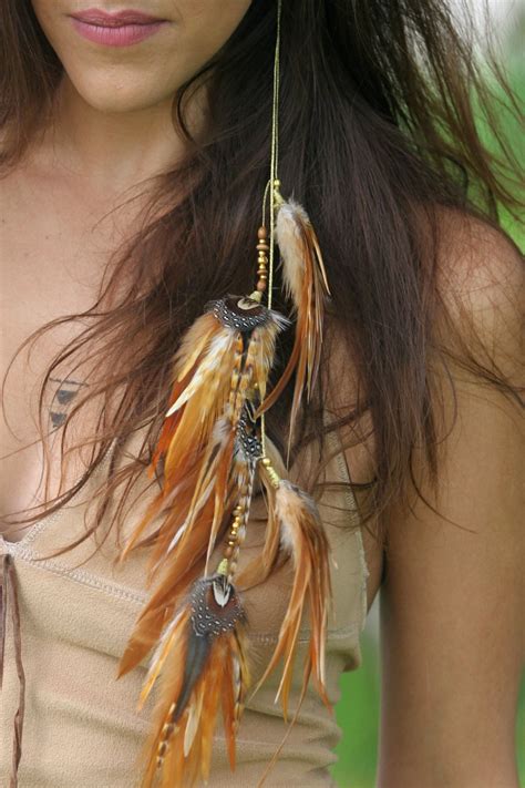 Native American Feather Earrings Hippie Earrings Long
