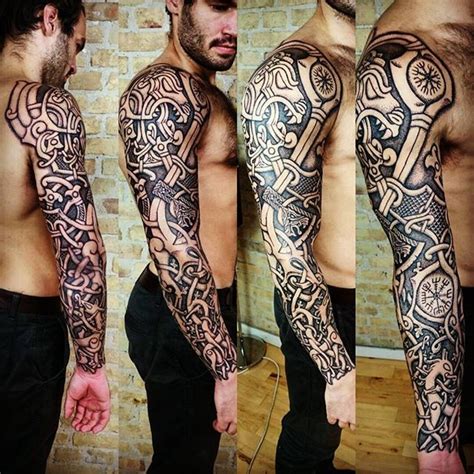 About this item tribal dragon medieval celtic viking tattoo is temporary tattoo transfer paper body art sticker 2 x tattoo designs for left and right arm on 21cm x 15cm transfer body art sticker sheet Sean Parry on Instagram: "#Viking #sleeve on a sea # ...