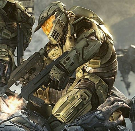 Master Chief Shooting To Kill Halo Master Chief Game Art