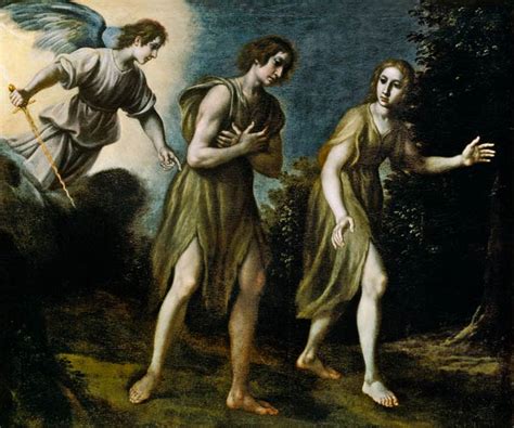The Expulsion Of Adam And Eve From Parad Francesco Curradi