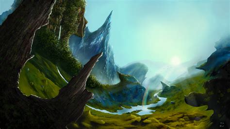 Looking for the best fantasy planets wallpaper? Fantasy landscape painting by Mantaskarciauskas on DeviantArt