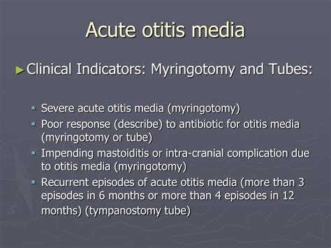 Ppt Otitis Media Clinical Practice Guidelines And Current Management Powerpoint Presentation