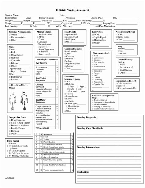 Head To Toe Nursing Report Sheet Images And Photos Finder