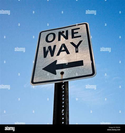 One Way Sign Road Signs Hi Res Stock Photography And Images Alamy