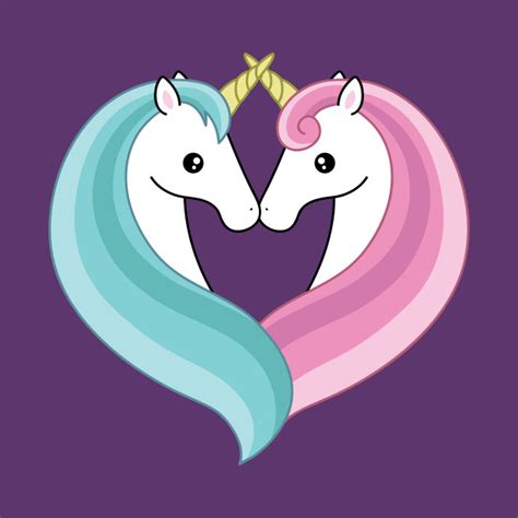 Download Unicorn heart - Unicorn - T-Shirt | TeePublic