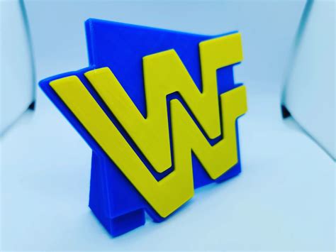 Wwf 90s Logo 3d Printed Shelf Display Fridge Magnet Logo Wwf
