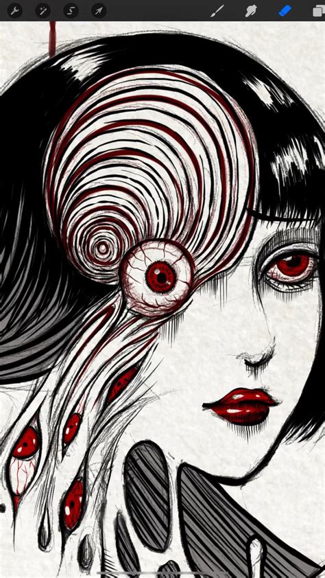 Junji Ito Fan Art Character Illustration Character Art Anime