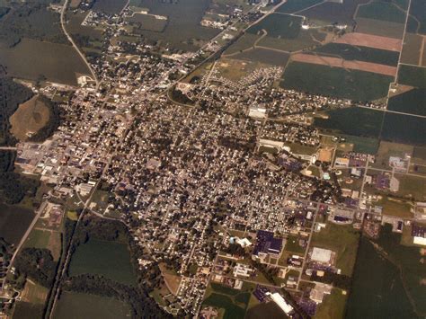 Aerial View Of Rushville Indiana Image Free Stock Photo Public