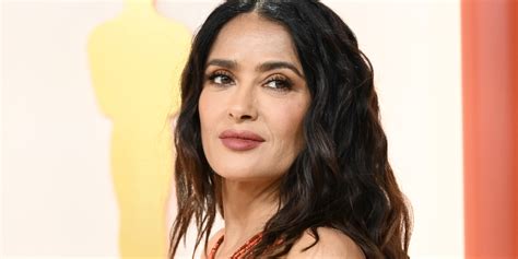 salma hayek 56 wore the sexiest form fitting dress that will put you in a total daze