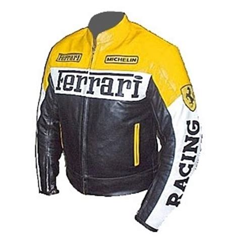 Check spelling or type a new query. Ferrari Motorcycle Racing Leather Jacket Yellow Black Color