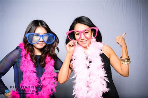 Feather Boas And Extra Large Glasses Pink And Blue Drunken