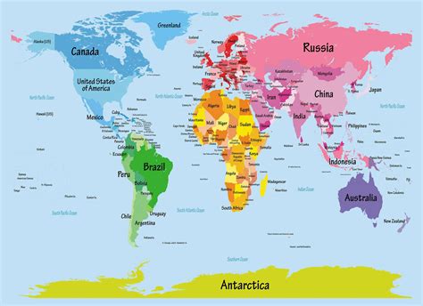 Map World With Names Topographic Map Of Usa With States